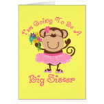 Monkey Future Big Sister Greeting Cards