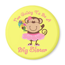 Monkey Future Big Sister Refrigerator Magnet