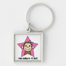 Monkey Girl Key Chains