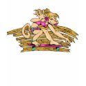 Monkey Girl Skateboarding Gear t-shirts by ZazzIt Monkey Girl Skateboarding Gear t-shirts