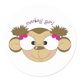Monkey Girl Sticker sticker