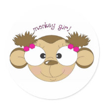 Monkey Girl Sticker