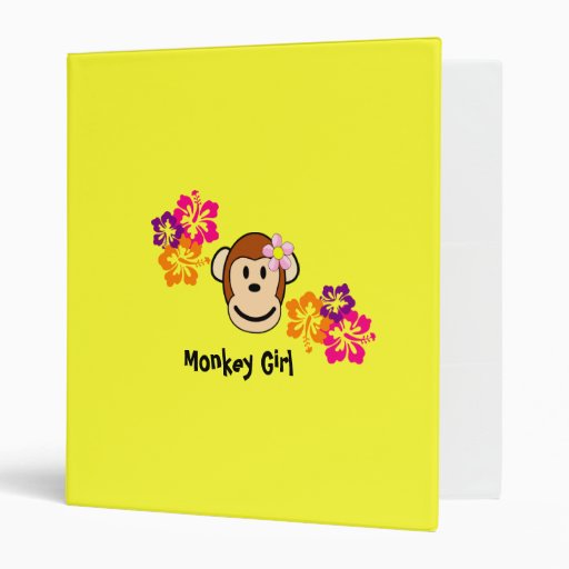 Monkey Girl Yellow Binder
