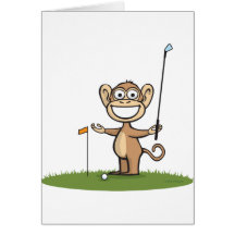Monkey Golf Card