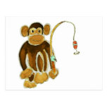Monkey Gone Fishing Post Card