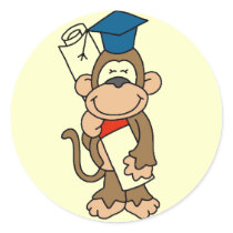Monkey Graduate Tshirts and Gifts stickers by kindergarten_grad Monkey Graduate Tshirts and Gifts stickers