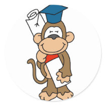 Monkey Graduate Tshirts and Gifts stickers by kindergarten_grad Monkey Graduate Tshirts and Gifts stickers