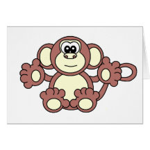 monkey greeting card
