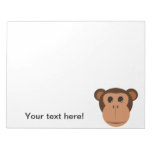 Monkey head cartoon notepad