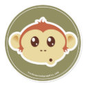 Monkey head sticker