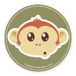 Monkey head sticker