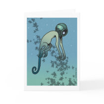 Monkey Helmet Greeting Card by Artosaurus Monkey Helmet Greeting Card