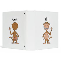 Monkey (hi/bye) binders by jsoh Monkey (hi/bye) binders