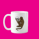 Monkey Holding A Skull Coffee Mug