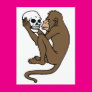 Monkey Holding A Skull Postcard