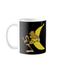 monkey hugging banana coffee mug