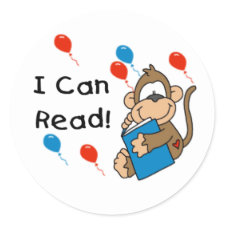 Monkey I Can Read Stickers sticker