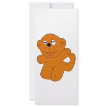 Monkey illustration rack card template