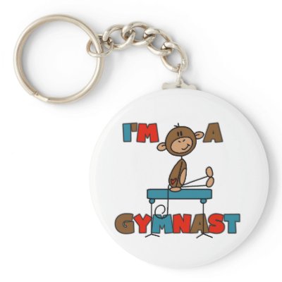 Monkey I'm a Gymnast T-shirts and Gifts Key Chain