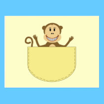 Monkey in a Pocket Postcard postcards