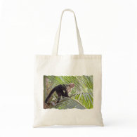 Monkey in Bamboo Jungle Photo Bags