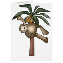 Monkey in Banana Tree Cards