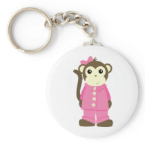 Monkey in Pajamas Keychain