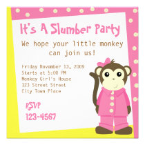 Monkey in Pajamas invitations