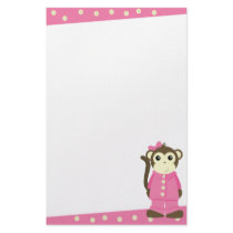 Monkey in Pajamas Stationery Design