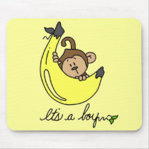 Monkey It's a Boy Tshirts and Gifts Mouse Mats