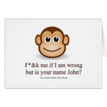 Monkey John (JPW) Greeting Card