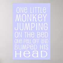 Monkey Jumping On The Bed Print