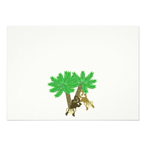 Monkey Jungle Baby Shower Personalized Invitations