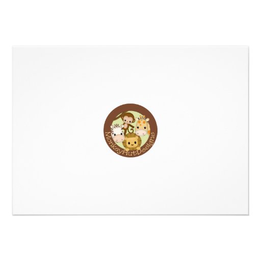 Monkey Jungle MONKEY Baby Shower invitation MJS