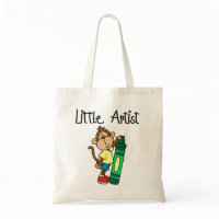 Monkey Little Artist Tshirts and Gifts Tote Bags