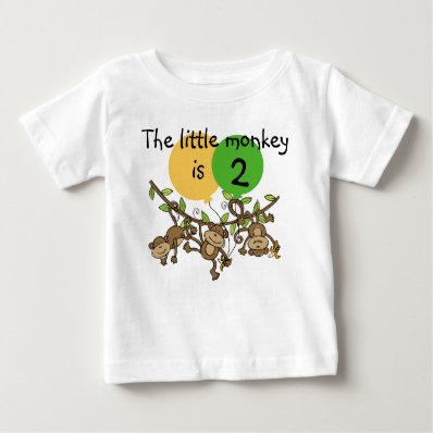 Monkey Little Swinge Customizable Birthday T-shirt