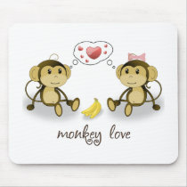 Monkey Love Mousepad by vdeneen Monkey Love Mousepad