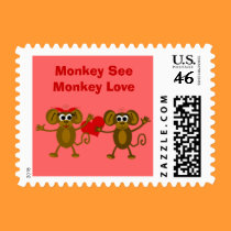 Monkey Love Stamp stamps