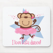 Monkey Love Tutu Dance Mousepad
