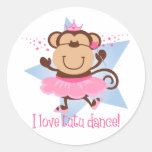 Monkey Love Tutu Dance Stickers