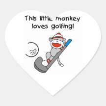 Monkey Loves Golfing T-shirts and Gifts Sticker