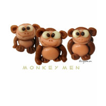 Monkey Men -3 Funny Monkeys- Personalized T Shirts