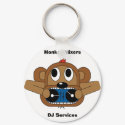 Monkey Mixers DJ Services Keychain by herlitzp Monkey Mixers DJ Services Keychain