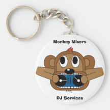 Monkey Mixers DJ Services Keychain
