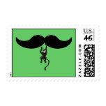 monkey mustache postage stamp