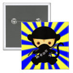 Monkey Ninja Kawaii style Buttons