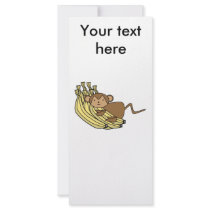 Monkey on bananas rack card template
