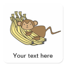 Monkey on bananas stickers