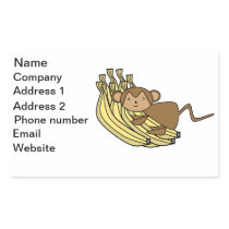 Monkey on bananas rectangle sticker