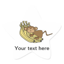 Monkey on bananas stickers
